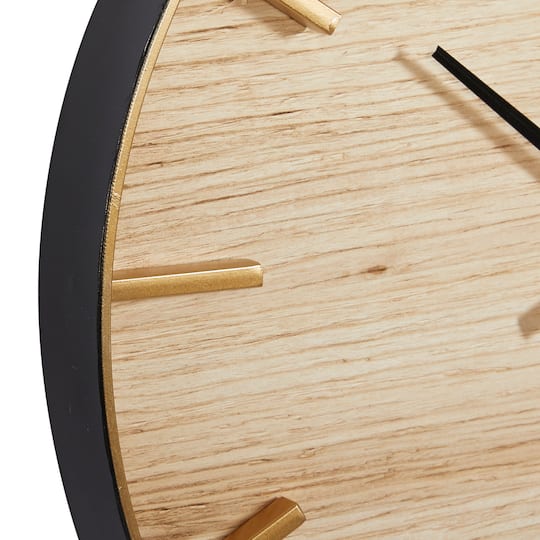 Brown Rustic Wood Wall Clock, 24" x 24"